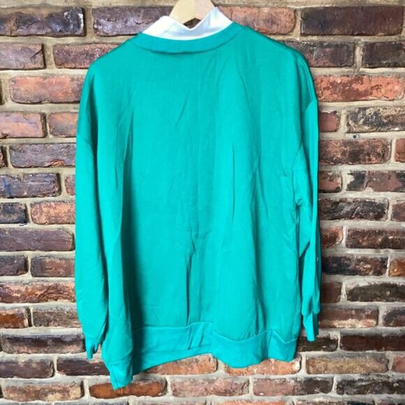Nutcracker Christmas Holiday Vintage Green Cardinals Lace Sweatshirt Size 2X - Picture 8 of 8